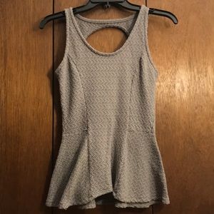 Gray peplum top